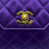 CHANEL VINTAGE MATELASSE OCTAGON SHOULDER BAG PURPLE 90292049 - PURPOSE