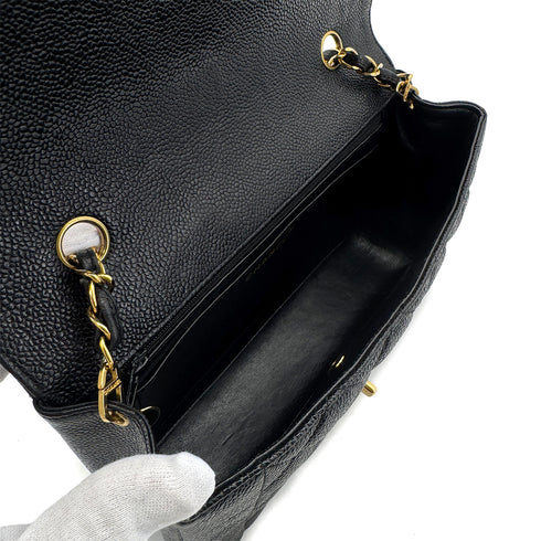 CHANEL VINTAGE DIANA MEDIUM CHAIN SHOULDER BAG BLACK CAVIAR SKIN 90292053 - PURPOSE