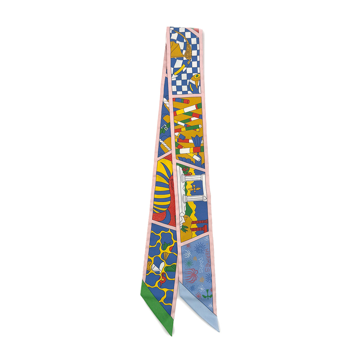 HERMES TWILLY FACTORY SUITE SCARF MULTICOLOR SILK 90292055