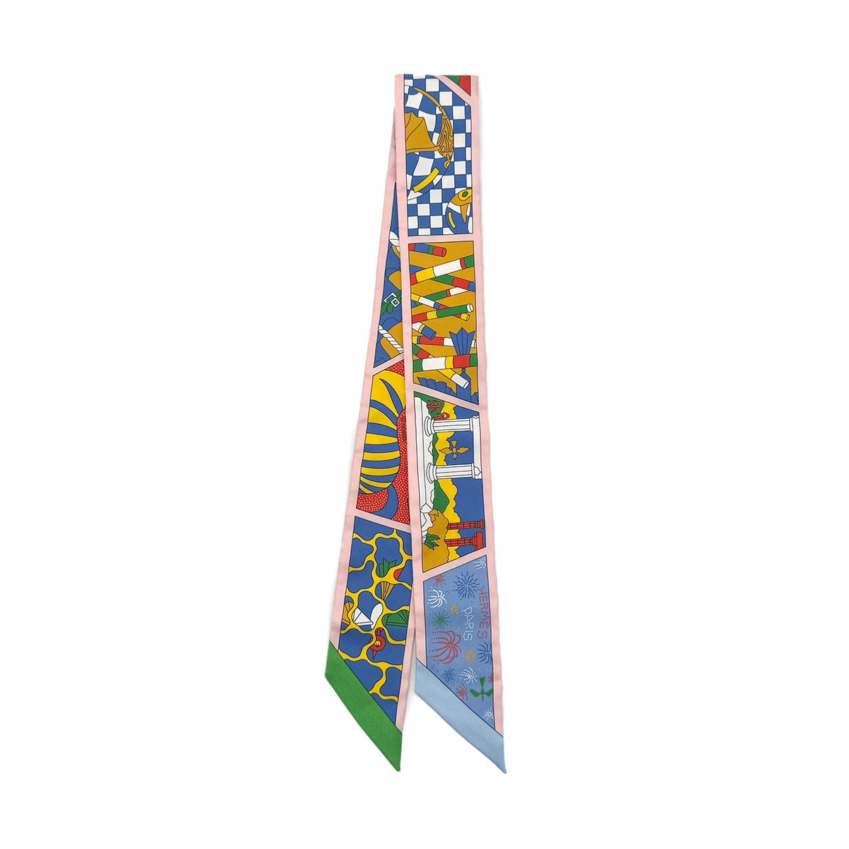 HERMES TWILLY FACTORY SUITE SCARF MULTICOLOR SILK 90292057
