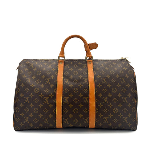LOUIS VUITTON MONOGRAM KEEPALL 50 LUGGAGE BROWN M41426 90292059 - PURPOSE