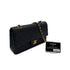 CHANEL VINTAGE CLASSIC FLAP MEDIUM CHAIN SHOULDER BAG BLACK LAMB SKIN 90292061 - PURPOSE