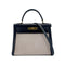 HERMES KELLY 28 BLUE INDIGO BOXCALF TOILE H HAND SHOULDER BAG 〇C GHW 90292060 - PURPOSE
