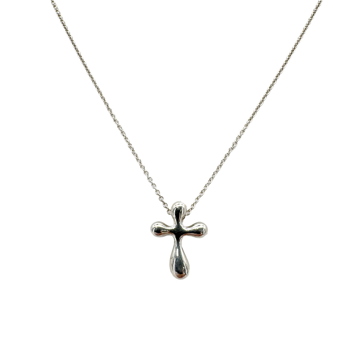 TIFFANY&CO. NECKLACE TEARDROP CROSS SILVER925 ACCESSORY 90292077
