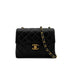 CHANEL VINTAGE MINI SQUARE 17 CHAIN SHOULDER BAG BLACK LAMB SKIN 90292086 - PURPOSE