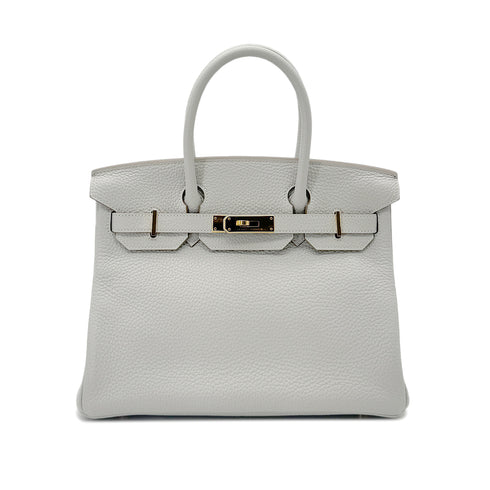 HERMES BIRKIN 30 GRIS PERLE TOGO HAND BAG D GHW 90292088 - PURPOSE