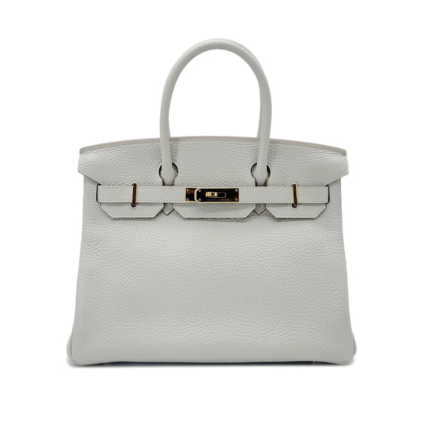HERMES BIRKIN 30 GRIS PERLE TOGO HAND BAG D GHW 90292088 - PURPOSE