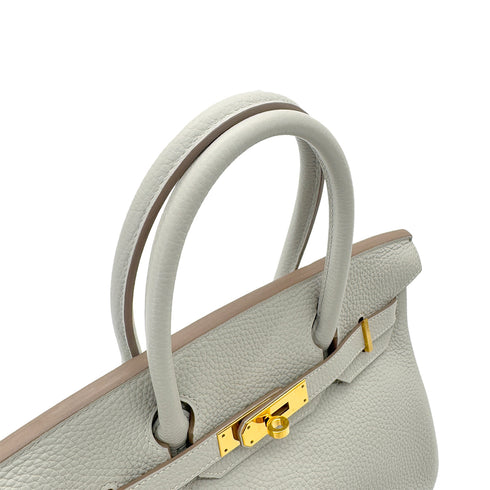HERMES BIRKIN 30 GRIS PERLE TOGO HAND BAG D GHW 90292088 - PURPOSE