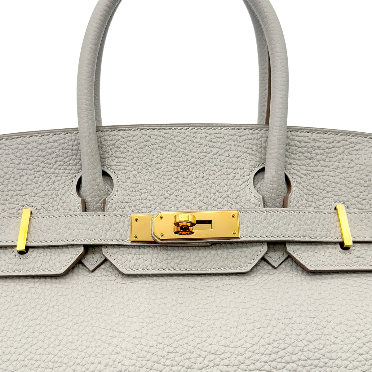 HERMES BIRKIN 30 GRIS PERLE TOGO HAND BAG D GHW 90292088