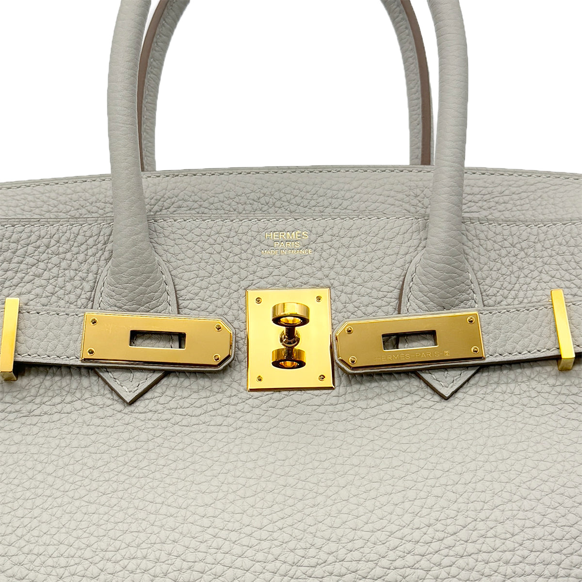 HERMES BIRKIN 30 GRIS PERLE TOGO HAND BAG D GHW 90292088