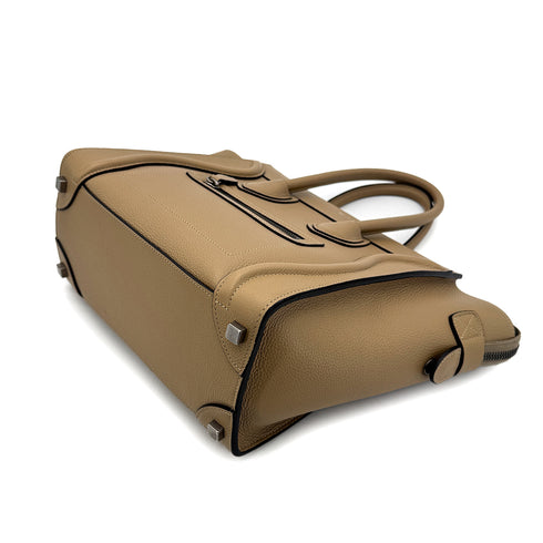 CELINE LUGGAGE MICRO SHOPPER HAND BAG DUNE LEATHER 90292090