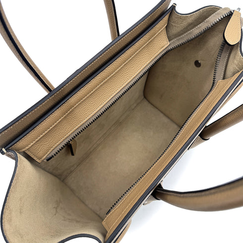 CELINE LUGGAGE MICRO SHOPPER HAND BAG DUNE LEATHER 90292090