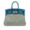 HERMES BIRKIN 35 CIEL BLUE DE GALICE GRIZZLY EVERCOLOR HAND BAG □R GHW 90292093 - PURPOSE