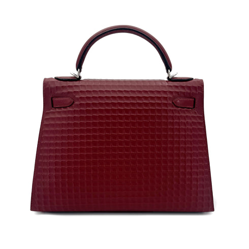 HERMES KELLY WAFFLE 32 SELLIER ROUGE H DEUTCH HAND SHOULDER BAG □G SHW 90292094 - PURPOSE