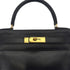 HERMES KELLY 28 RETOURNE BLACK BOXCALF HAND SHOULDER BAG 〇W GHW 90292095 - PURPOSE