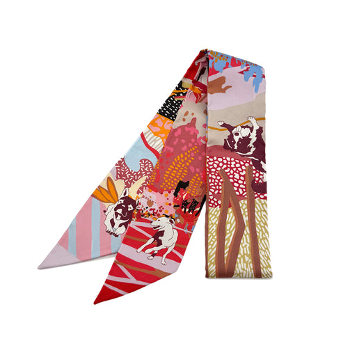 HERMES TWILLY EN LIBERTE SCARF MULTICOLOR SILK 90292099 - PURPOSE