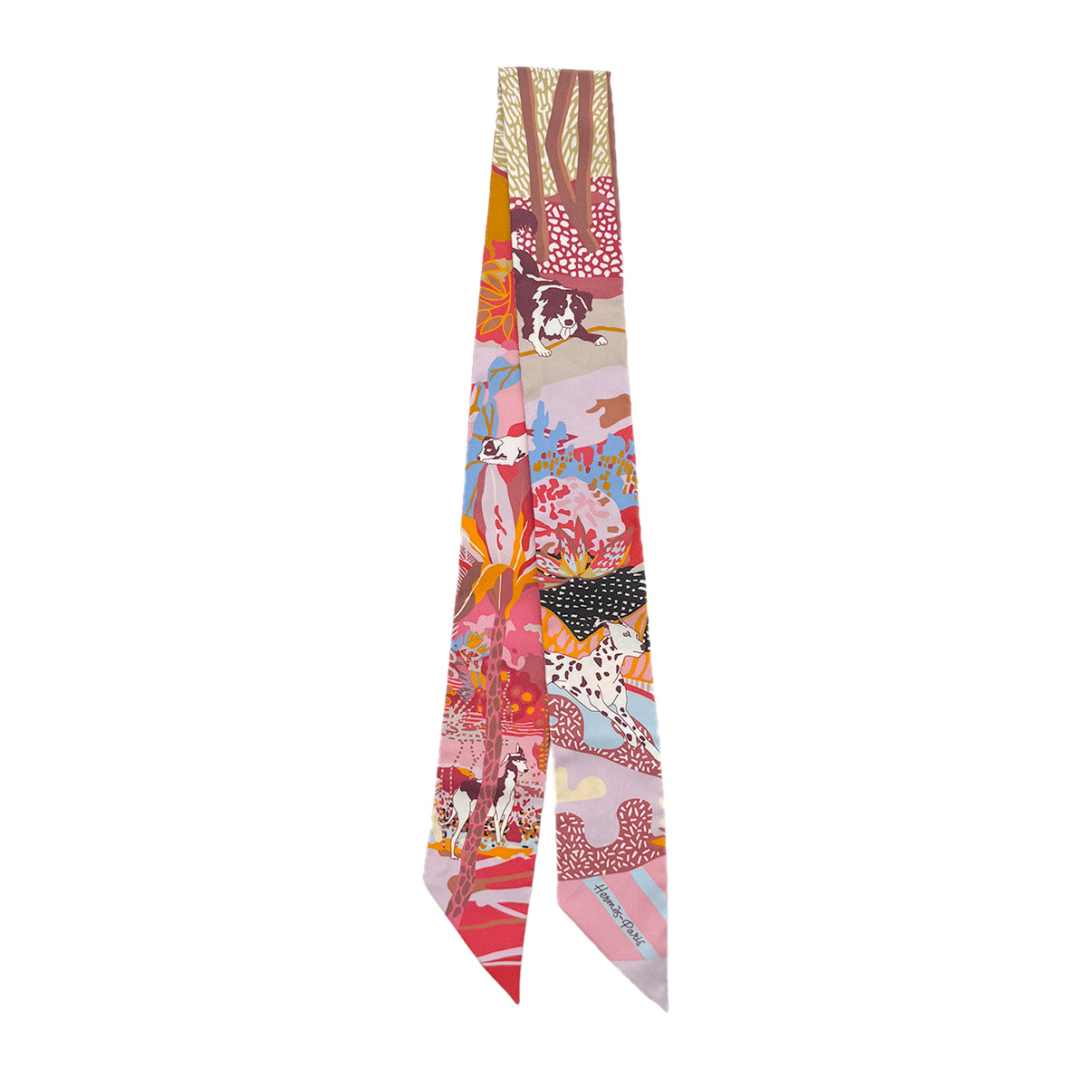 HERMES TWILLY EN LIBERTE SCARF MULTICOLOR SILK 90292099