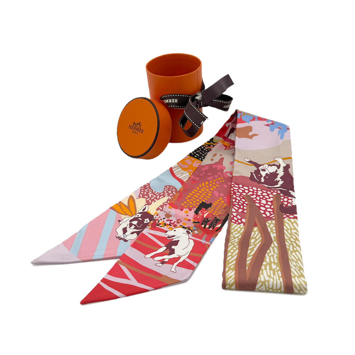 HERMES TWILLY EN LIBERTE SCARF MULTICOLOR SILK 90292099