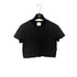 CHANEL VINTAGE SHORT SLEEVE CROPPED T-SHIRT TOPS COCOMARK BLACK NYLON 42 97P RTW 90292102 - PURPOSE