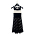 CHANEL COCO BUTTON SLEEVELESS KNIT DRESS BLACK WHITE COTTON 38 P43 RTW 90292105