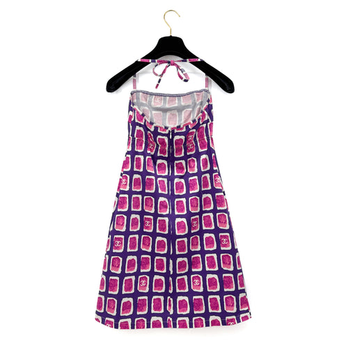 CHANEL COCOMARK SLEEVELESS DRESS PINK COTTON 36 01P RTW 90292110
