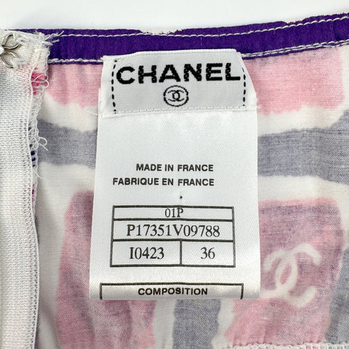 CHANEL COCOMARK SLEEVELESS DRESS PINK COTTON 36 01P RTW 90292110