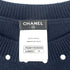 CHANEL SHORT SLEEVE KNIT TOPS COCOMARK FAUX PEARL NAVY COTTON 38 P53 RTW 90292112