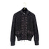 CHANEL TWEED JACKET FRINGE BLACK PURPLE WOOL 38 05A RTW 90292114