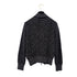 CHANEL TWEED JACKET FRINGE BLACK PURPLE WOOL 38 05A RTW 90292114