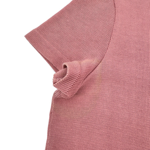 CHANEL VINTAGE COCOMARK LOGO HALF SLEEVE TOPS PINK COTTON 38 03A RTW 90292115 - PURPOSE