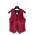 CHANEL VINTAGE COCO BUTTON FAR VEST GILET RED RABBIT 38 97A RTW 90292116