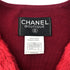 CHANEL VINTAGE COCO BUTTON FAR VEST GILET RED RABBIT 38 97A RTW 90292116