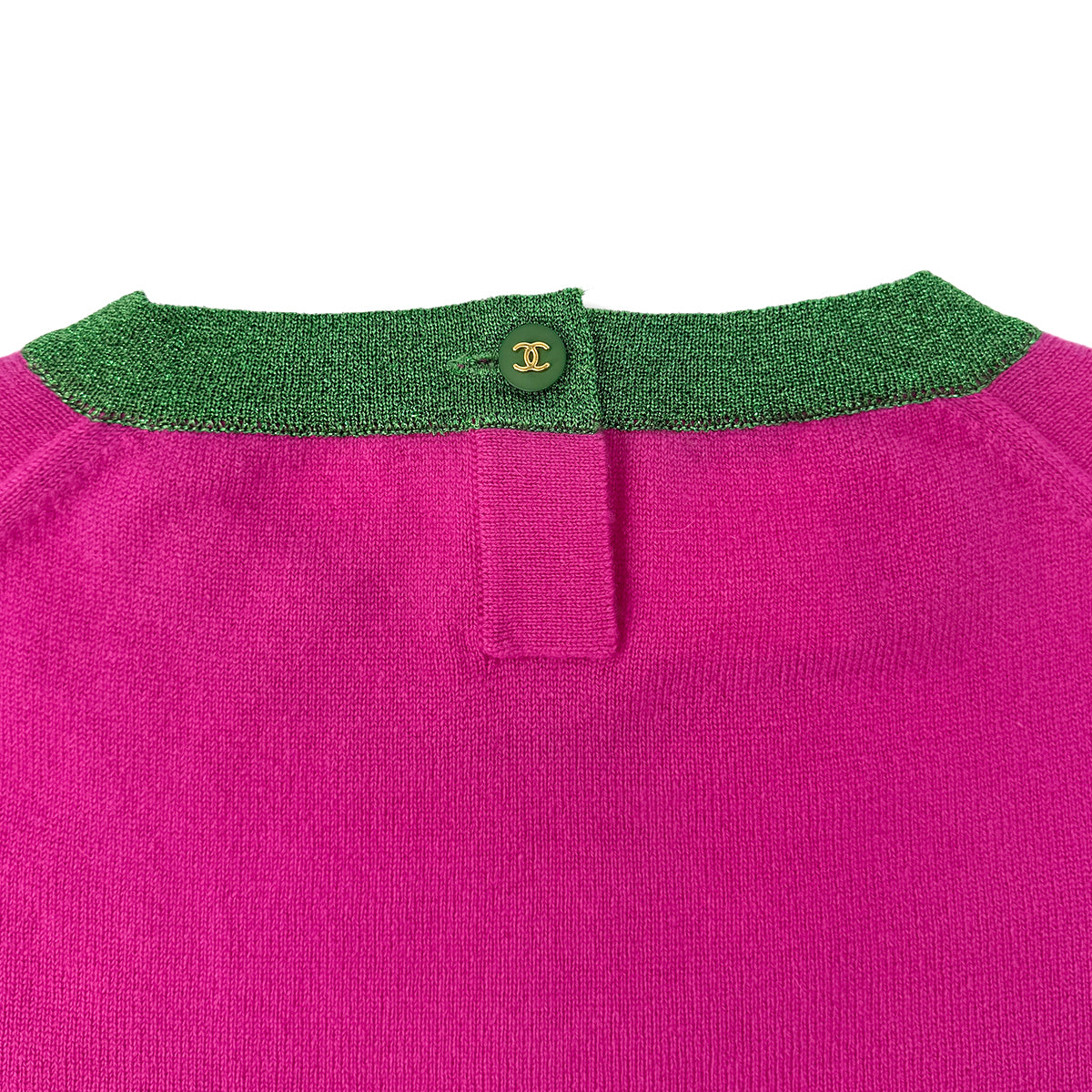 CHANEL COCO BUTTON TWIN SET CARDIGAN 1996 FALL PINK CASHMERE 40 96A RTW 90292118
