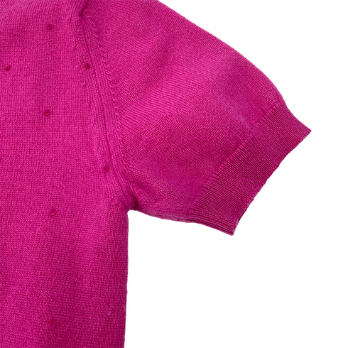 CHANEL VINTAGE COCO BUTTON TWIN SET CARDIGAN 1996 FALL PINK CASHMERE 40 96A RTW 90292118 - PURPOSE
