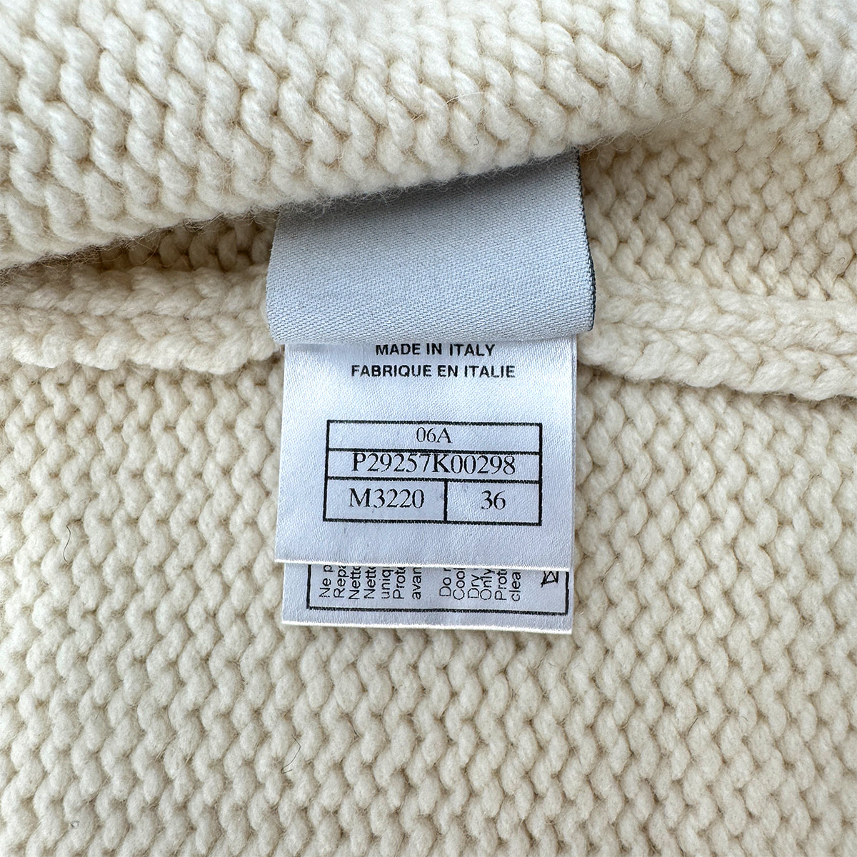 CHANEL COCOMARK ZIP KNIT JACKET WHITE BLACK LINE WOOL 36 06A RTW 90292119