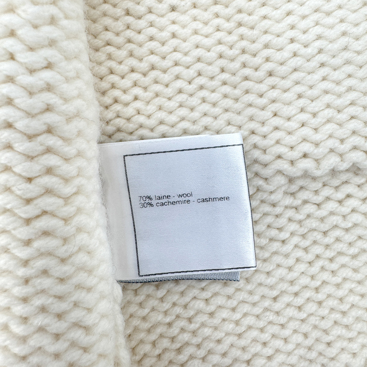 CHANEL COCOMARK ZIP KNIT JACKET WHITE BLACK LINE WOOL 36 06A RTW 90292119