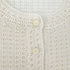 CHANEL KNIT TOPS BEEDS COCO BUTTON RHINESTONE WHITE RAYON COTTON 38 02P RTW 90292125