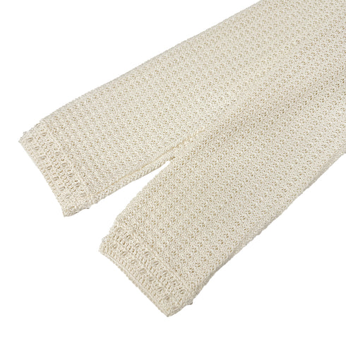 CHANEL KNIT TOPS BEEDS COCO BUTTON RHINESTONE WHITE RAYON COTTON 38 02P RTW 90292125