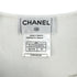 CHANEL SLEEVELESS TOPS LOGO WHITE BLUE COTTON 44 00S RTW 90292443