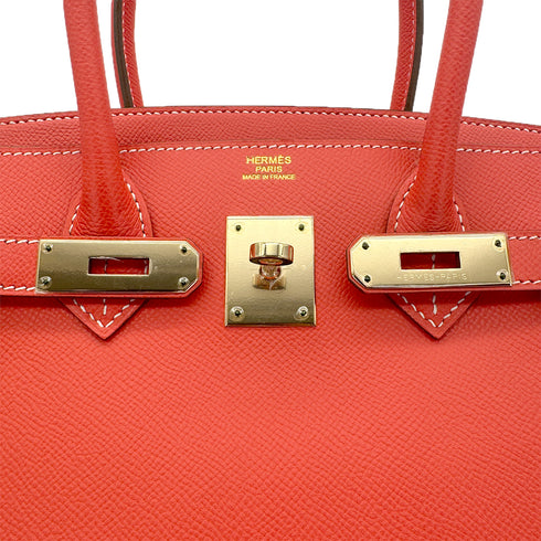 HERMES CANDY BIRKIN 30 ROSE JAIPUR GOLD VEAU EPSOM HAND BAG □P GHW 90292485 - PURPOSE