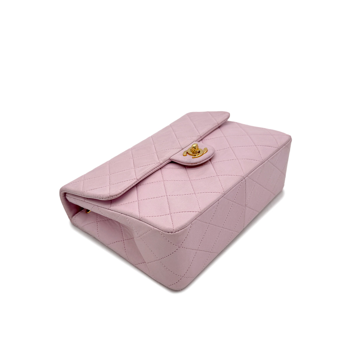 CHANEL VINTAGE MINI MATELASSE 20 CHAIN SHOULDER BAG PINK LAMB SKIN 90292487