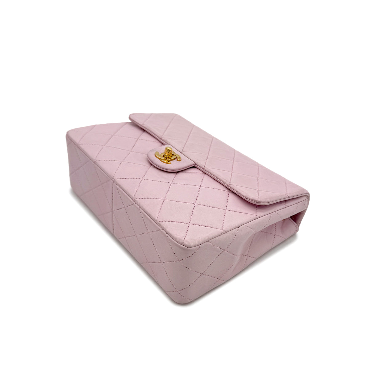 CHANEL VINTAGE MINI MATELASSE 20 CHAIN SHOULDER BAG PINK LAMB SKIN 90292487
