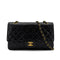 CHANEL VINTAGE CLASSIC FLAP MEDIUM CHAIN SHOULDER BAG BLACK LAMB SKIN 90292734 - PURPOSE