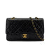 CHANEL VINTAGE CLASSIC FLAP MEDIUM CHAIN SHOULDER BAG BLACK LAMB SKIN 90292734 - PURPOSE