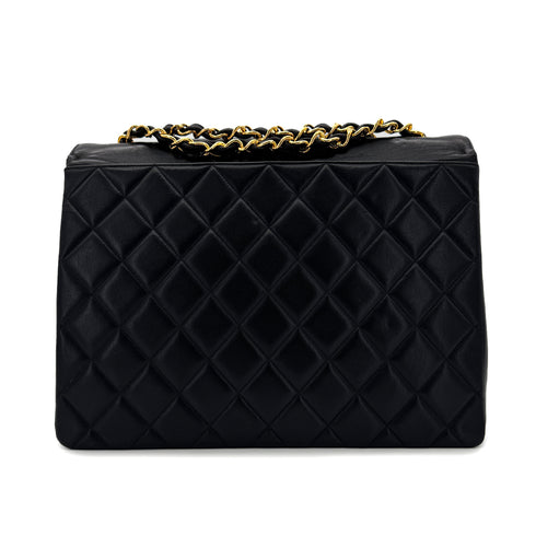 CHANEL VINTAGE BIG COCO MATELASSE CHAIN SHOULDER BAG BLACK LAMB SKIN 90292736 - PURPOSE