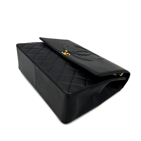 CHANEL VINTAGE BIG COCO MATELASSE CHAIN SHOULDER BAG BLACK LAMB SKIN 90292736 - PURPOSE