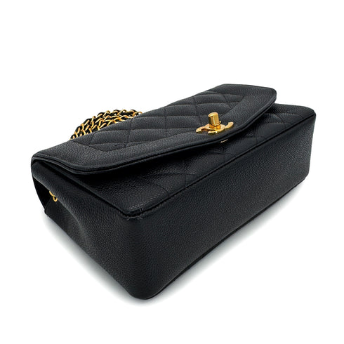 CHANEL VINTAGE DIANA SMALL CHAIN SHOULDER BAG BLACK CAVIAR SKIN 90292737 - PURPOSE