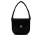 CHANEL VINTAGE MATELASSE HAND SHOULDER BAG ROUND BLACK LAMB SKIN 90292739
