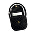 CHANEL VINTAGE MATELASSE HAND SHOULDER BAG ROUND BLACK LAMB SKIN 90292739