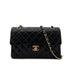 CHANEL VINTAGE CLASSIC FLAP SMALL CHAIN SHOULDER BAG BLACK LAMB SKIN 90292741 - PURPOSE